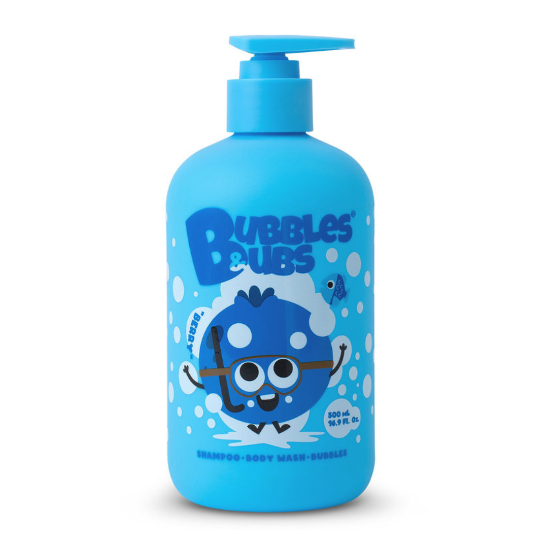 Berry the blueberry shampoo, body wash and bubbles 500 ml bottle - bubbles and bubs