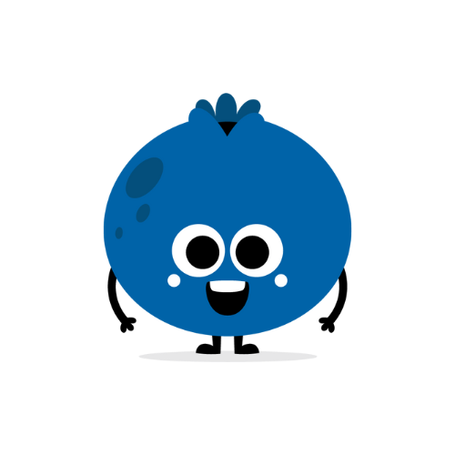 Berry the blueberry character transparent background