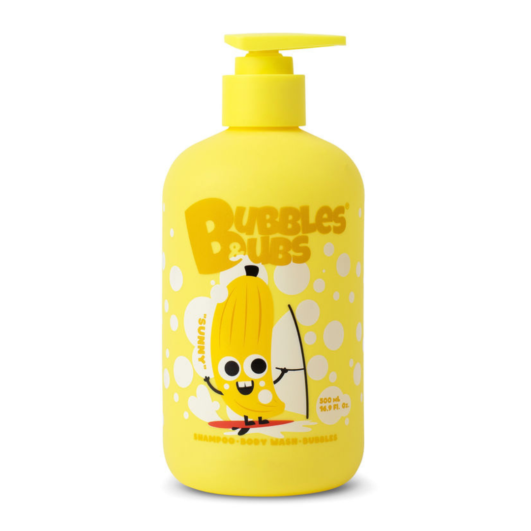 Sunny the banana shampoo and body wash 500 ml bottle - Bubbles and bubs